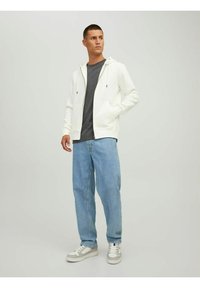 Jack & Jones JJESTAR BASIC HOOD - Sudadera con cremallera - cloud dancer