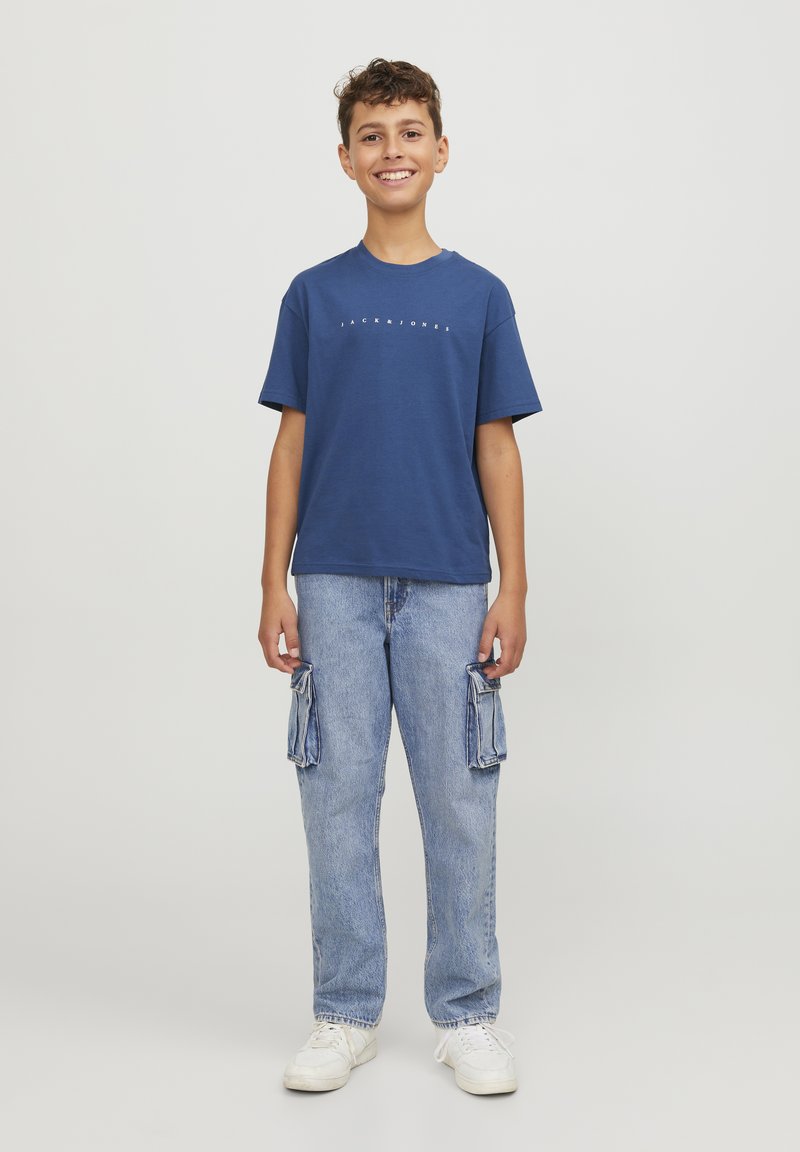 Jack & Jones Junior JJESTAR NOOS - Marškinėliai su spaudiniu - ensign blue