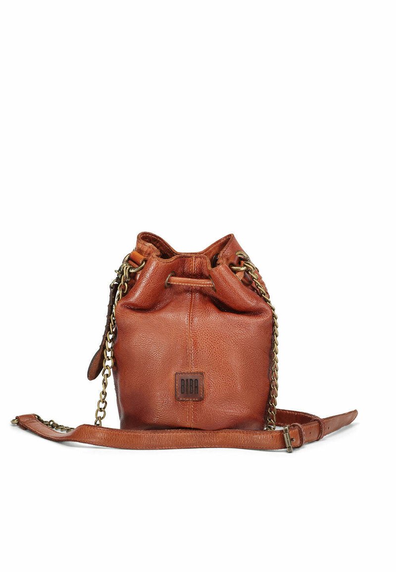 BIBA Borsa da Donna in Vera Pelle, Borsa a Tracolla Heritage Lovington LOT1L, Tracolla Corta e Lunga, Chiusura con Cerniera, Pelle Bovina Legittima, Colore Kaki