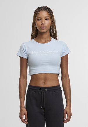 SLOGAN CROPPED  - T-Shirt print - light blue