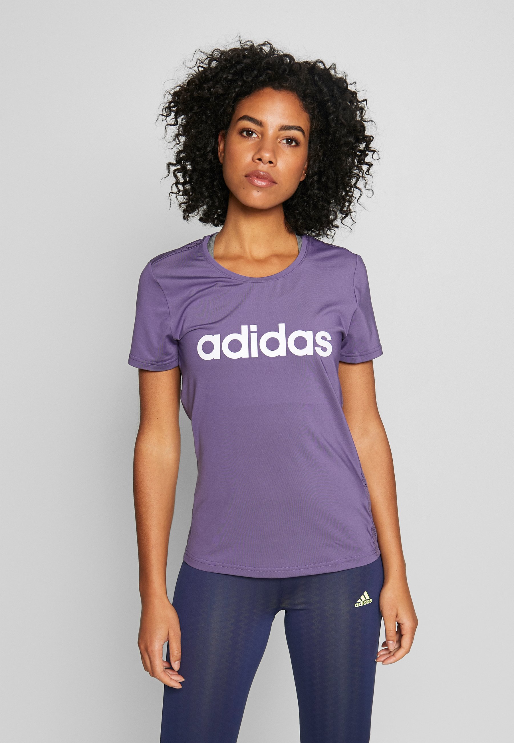adidas Performance DESIGN 2 MOVE LOGO TEE T Shirt print adidas Performance TEE T Shirt basic purple Zalando.at