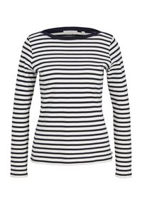 TOM TAILOR DENIM Pikkade varrukatega topp - navy/white