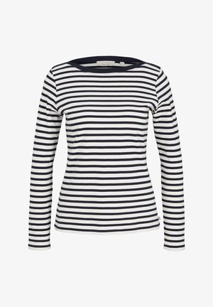 TOM TAILOR DENIM Camiseta de manga larga - navy/white