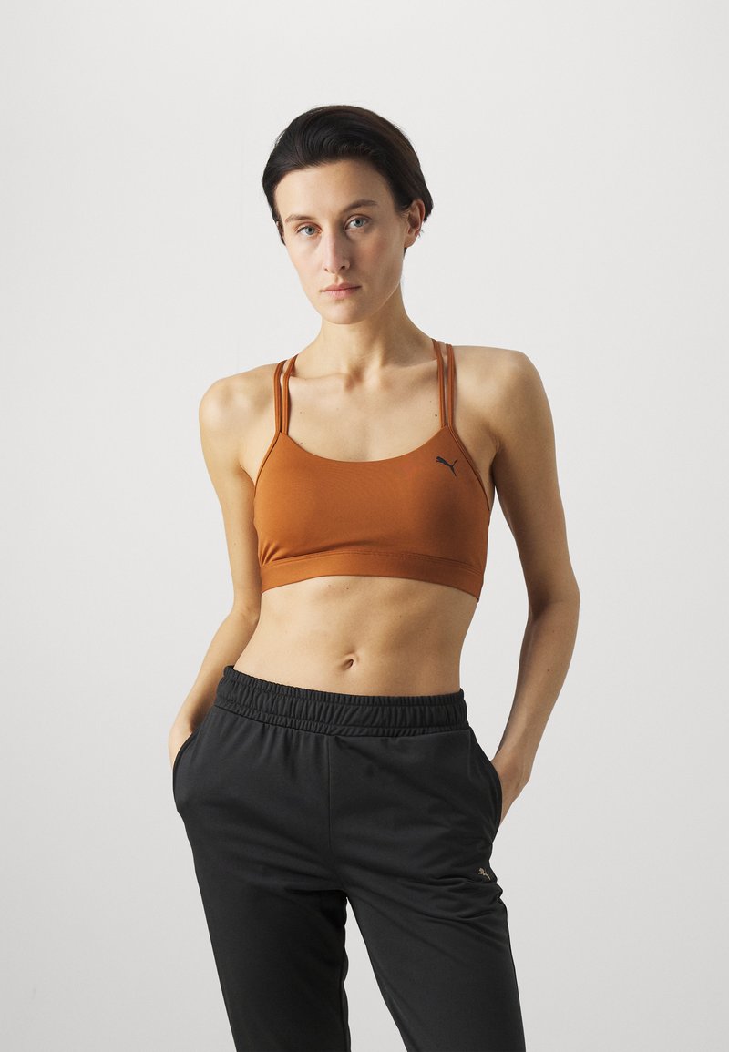 Puma KEEPS ULTRABARE STRAPPY - Vidutiniškai krūtinę prilaikanti sportinė liemenėlė - teak