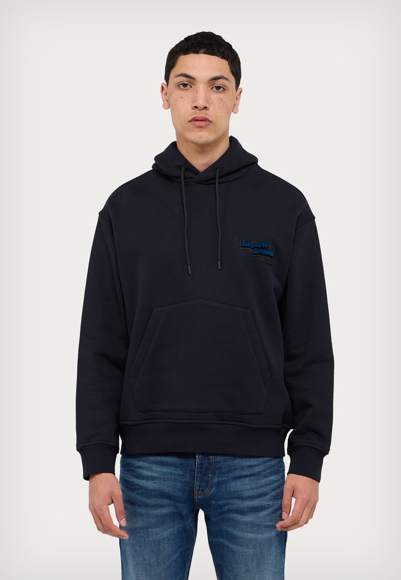Emporio Armani FELPA - Mikina s kapucňou - blu navy