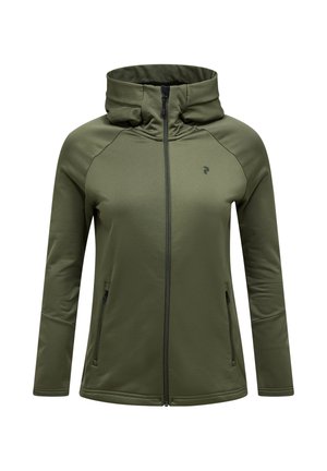 RIDER ESSENTIALS ZIP HOOD - Fleecejakke - olive