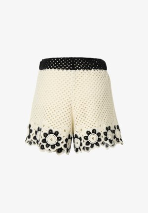 Estelou, FLOWER CHROCHET SHORT - Shorts - beige black