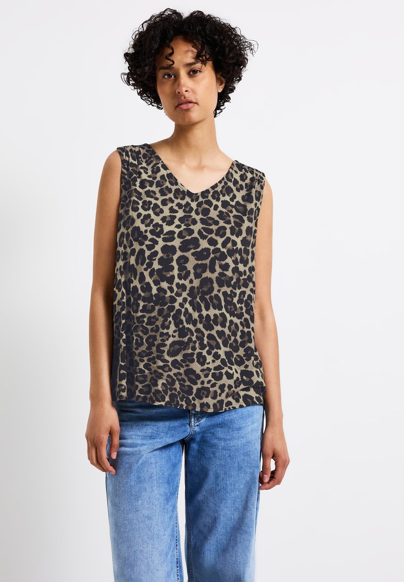 Street One V-NECK LEO - Top - schwarz