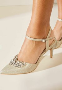 Lipsy BLOOM EMBELLISHED TRIM REGULAR FIT - Klasické lodičky na opätku - gold
