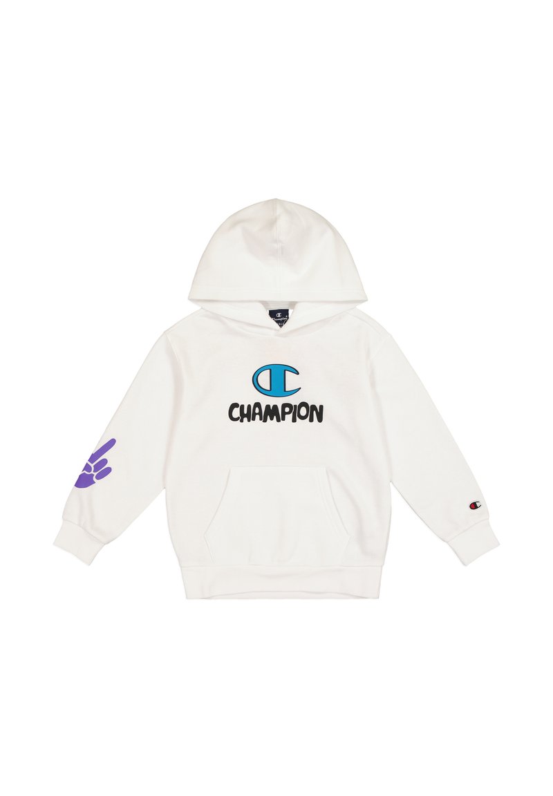 Champion PLAY WITH GRAPHICS - Felpa con cappuccio - white