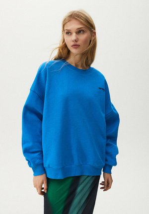 WITH CONTRAST BACK GRAPHIC - Felpa - blue