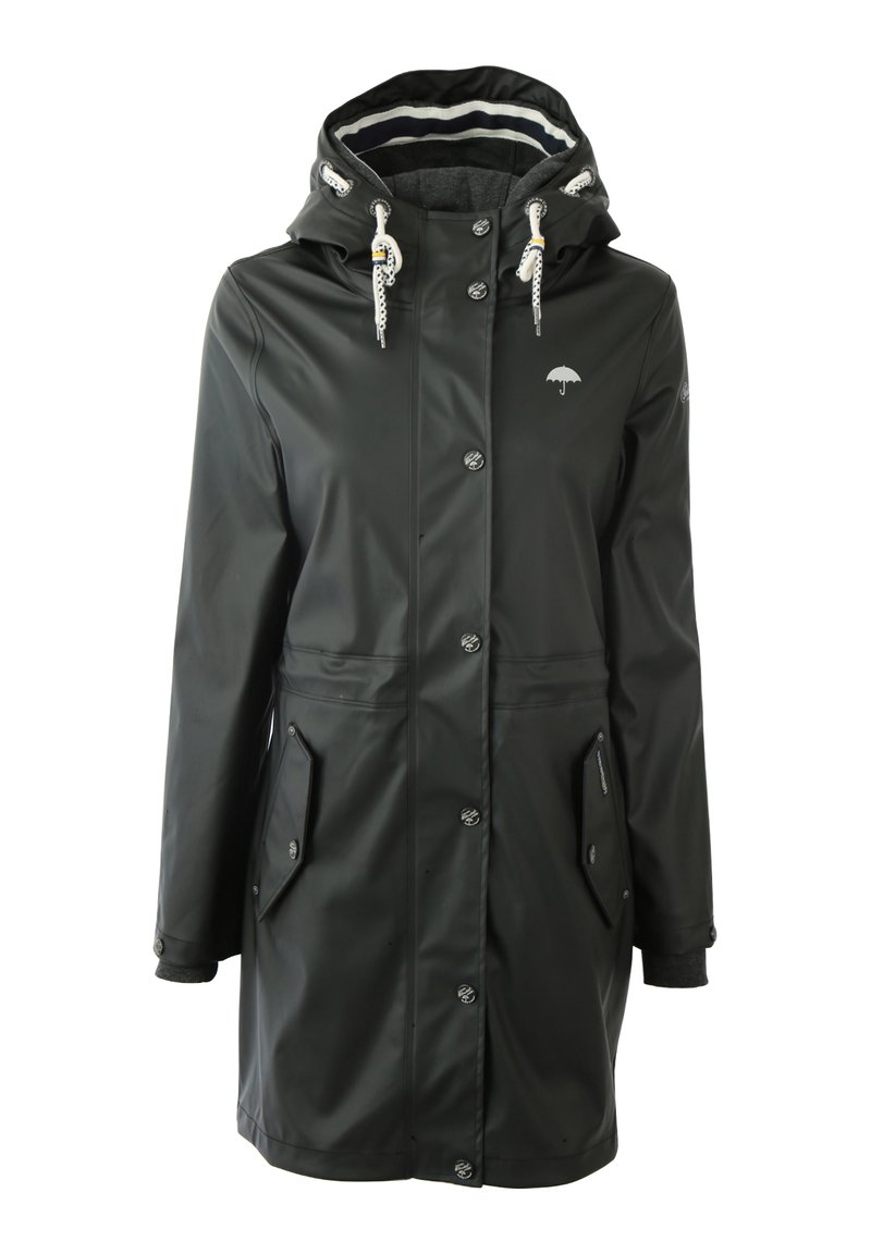 Damen Parkas | Schmuddelwedda SCHMUDDELWEDDA ALTIPLANO Regenjacke / wasserabweisende Jacke schwarz dunkelgrau melange/schwarz - Damen Parkas | Schmuddelwedda SCHMUDDELWEDDA ALTIPLANO Regenjacke / wasserabweisende Jacke schwarz dunkelgrau melange/schwarz -