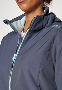 CMP ZIP HOOD - Jachetă softshell - titanio/acqua