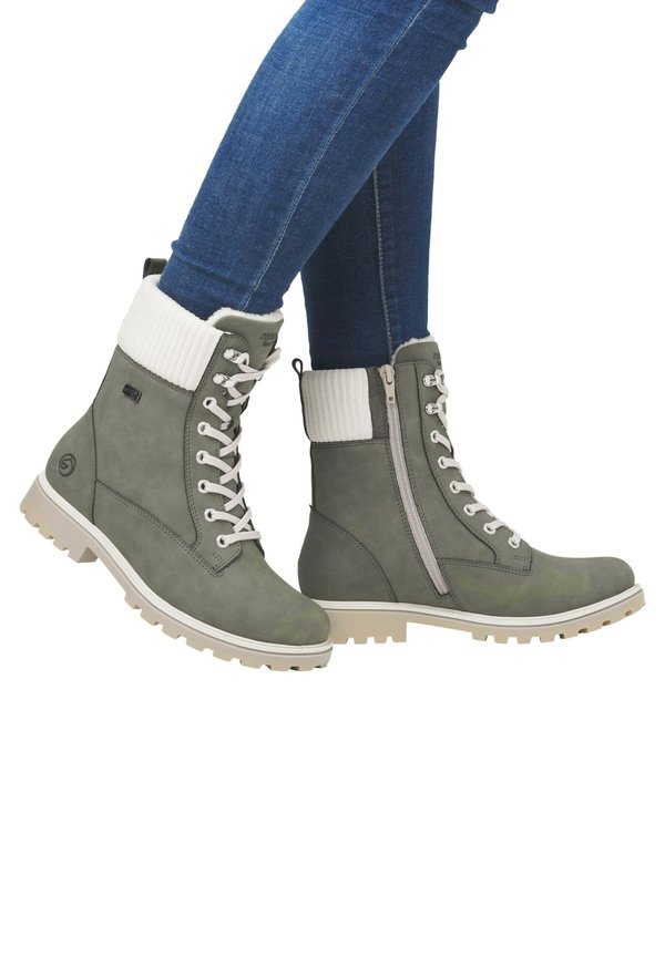 Snowboot/Winterstiefel - khaki vanilleweiß