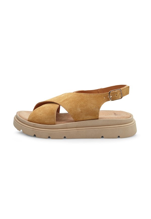 Plateausandalette - marrone
