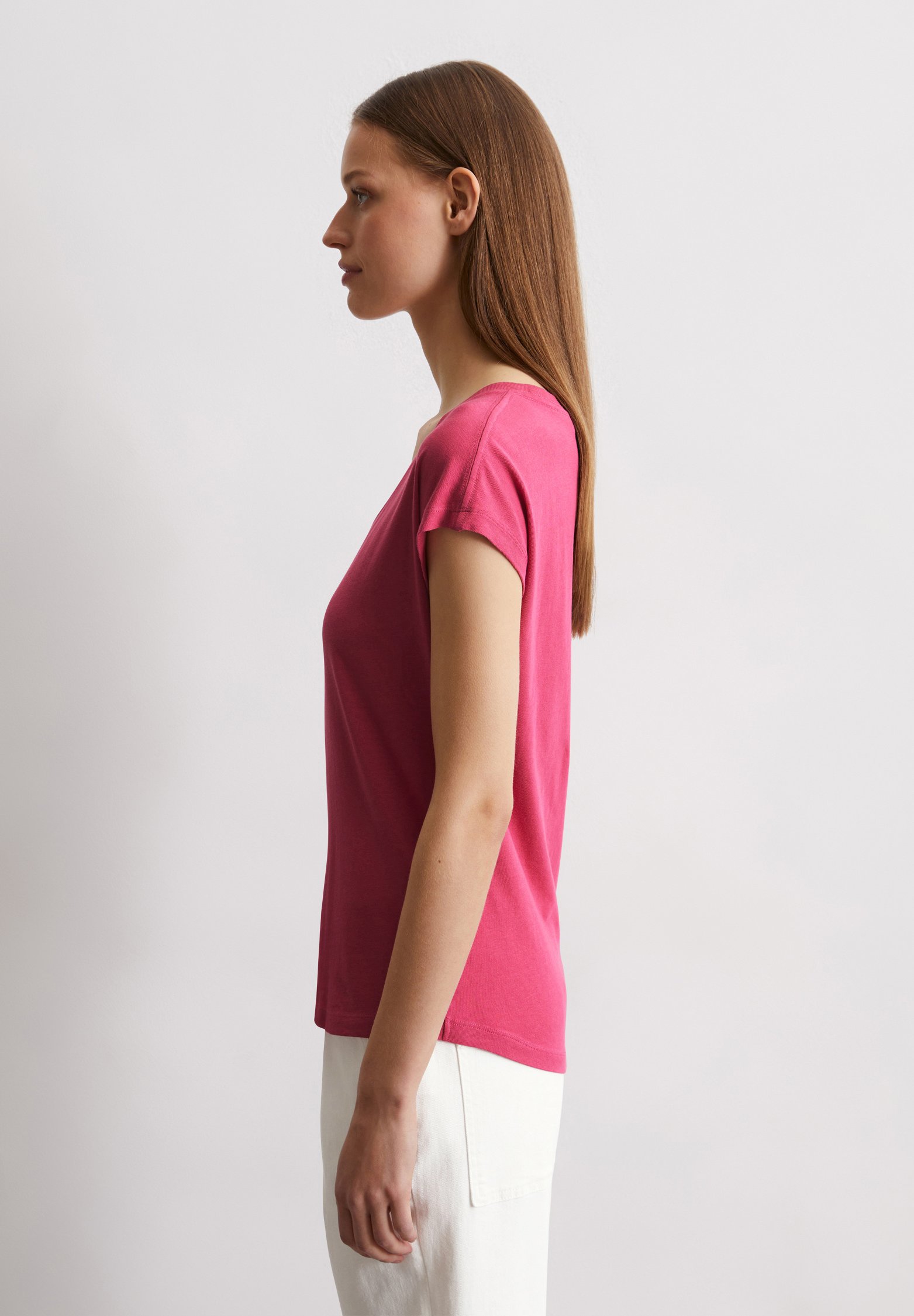 売れ筋商品|||マルコポーロ Tシャツ レディース トップス OVERCUT SLEEVES DEEP ROUND NECK - Basic T-shirt - blushed pink Marc O'Polo OVERCUT SLEEVES DEEP ROUND NECK - T-shirt basic