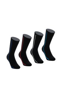Athena 4 PACK - Chaussettes - noir liseré couleur