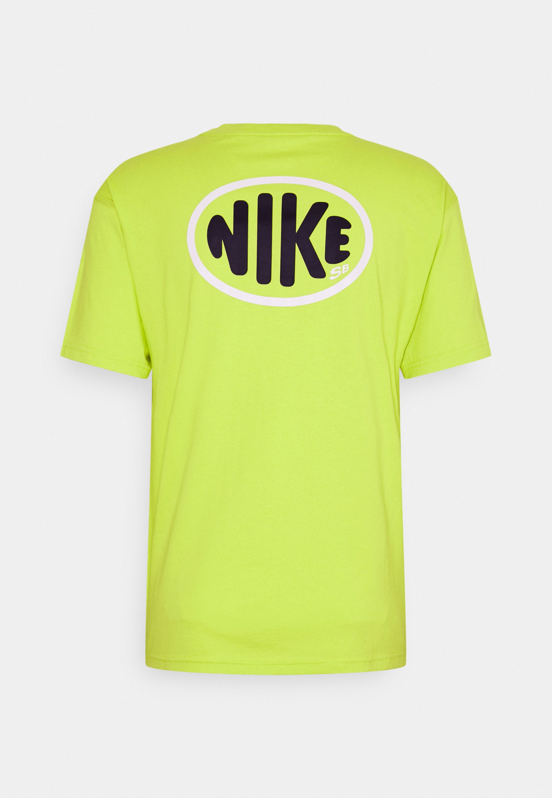 Nike SB OVAL TEE UNISEX - Print T-shirt - cyber/neon yellow - Zalando.ie