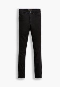 Zwarte, slim-fit jeans van een katoenmix met een vijf-pocket ontwerp en knoopsluiting. Soepele textuur en strakke lijnen, geschikt voor casual wear.