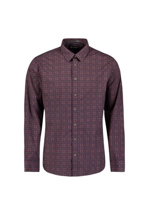 NO EXCESS, GEOMETRIC PRINT STRETCH SHIRT - Chemise - cayenne