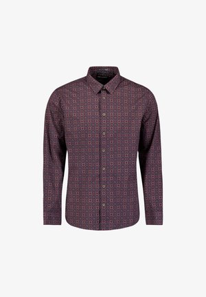 NO EXCESS, GEOMETRIC PRINT STRETCH SHIRT - Chemise - cayenne