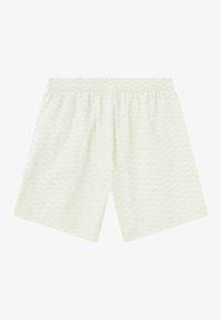 Shorts de boxe vert clair avec une taille élastique. Présentent un motif subtil en répétition. Fabriqués en tissu doux et respirant.