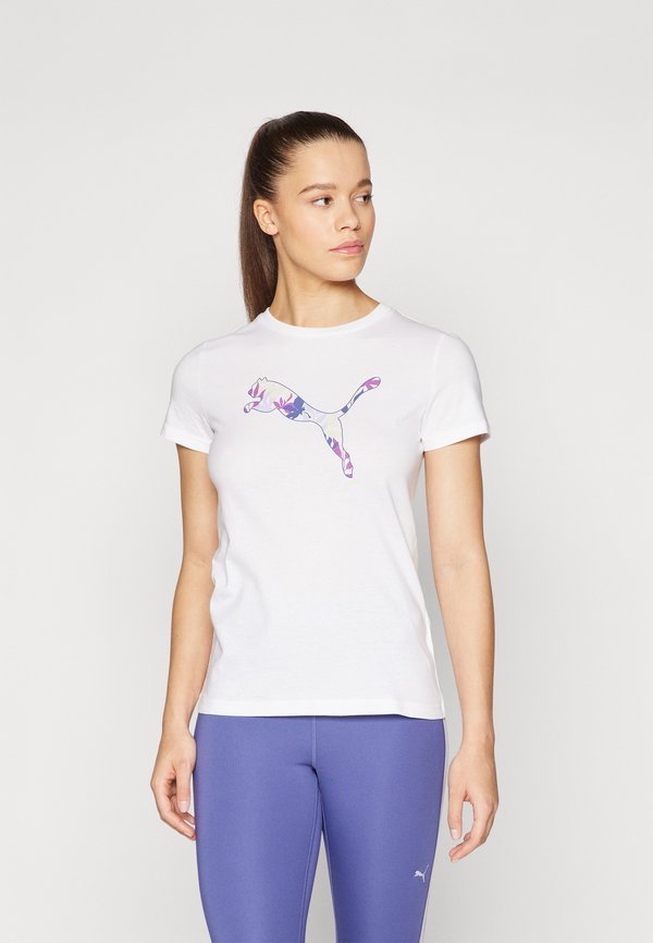 GRAPHICS FLORAL CAT LOGO TEE - T-Shirt print