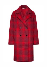 Street One LANGER KARIERTER - Classic coat - rot