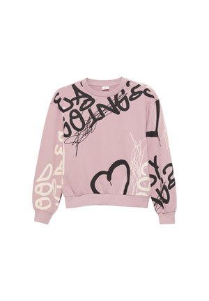 MIT ALL-OVER-PRINT UND RIPPBÜNDCHEN - Sweatshirt - zartrosa