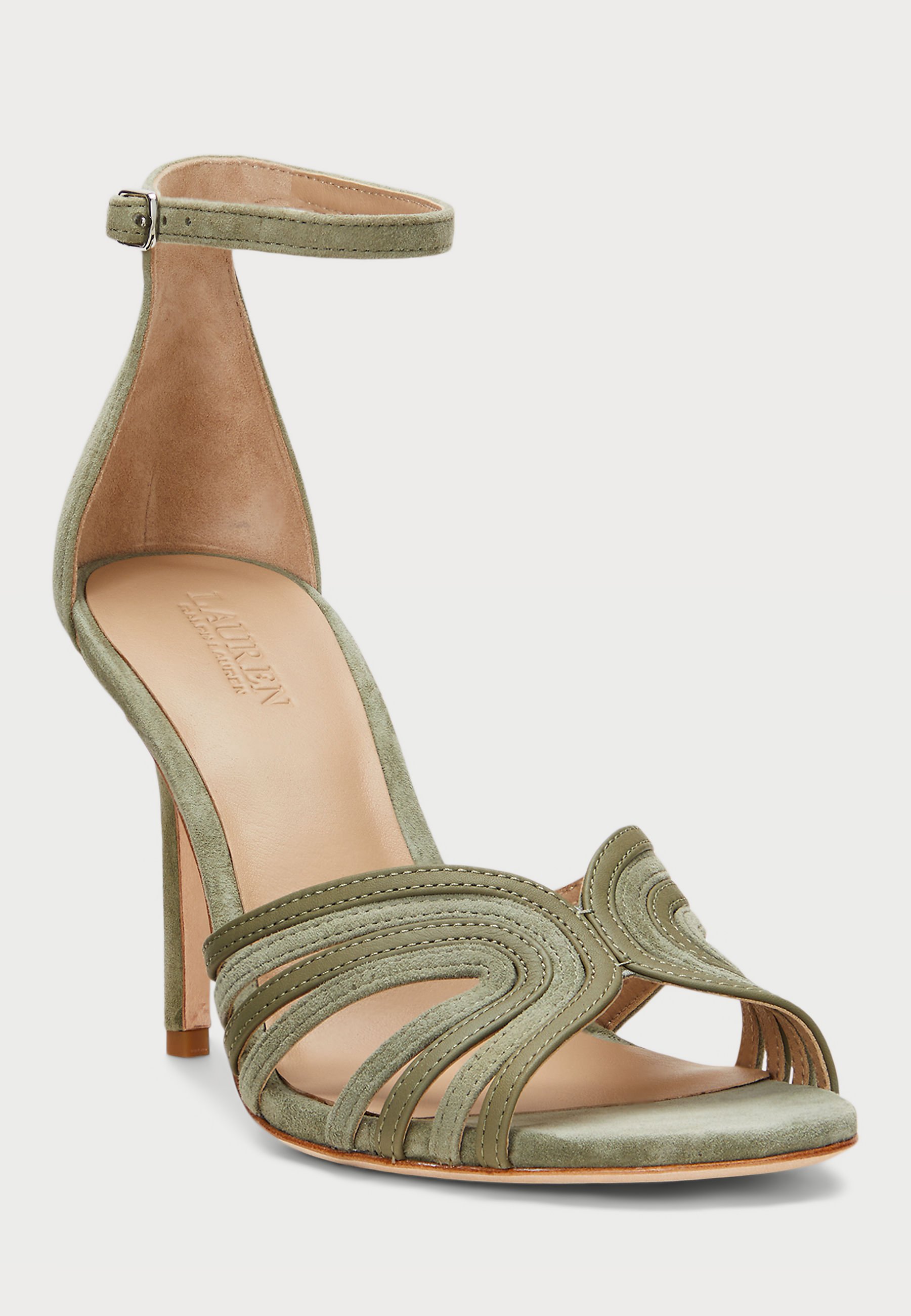 【LAUREN RALPH LAUREN】ALLIE SUEDE&LEATHER MULTISTRAP SANDAL Lauren Ralph Lauren Allie Leather Suede Dress Sandals