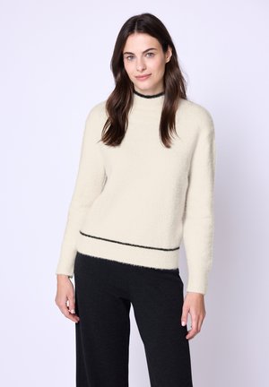 PULLOVER MIT KONTRASTDETAILS - Svetr - beige