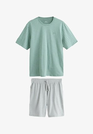 Next, REGULAR FIT - STRIPE SHORT SLEEVE PYJAMAS SET . - Nachtwäsche Set - sage green