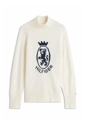 Tommy Hilfiger, CREST MOCK NECK - Trui - ivory petal
