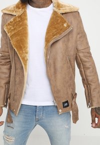 Sixth June Giacca in similpelle - beige