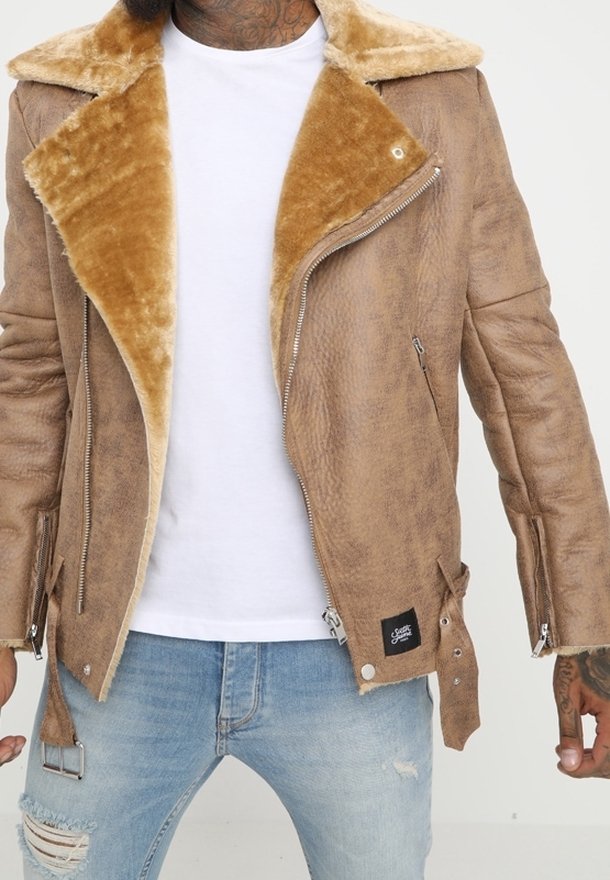 Sixth June Giacca in similpelle - beige
