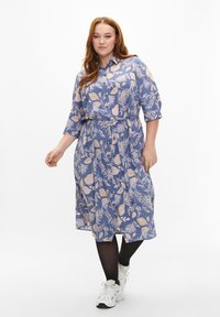 Zizzi FLASH  - Blusenkleid - delft aop