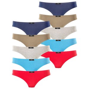 10 PACK - Slip - rot  marine  blau  khaki  grau meliert