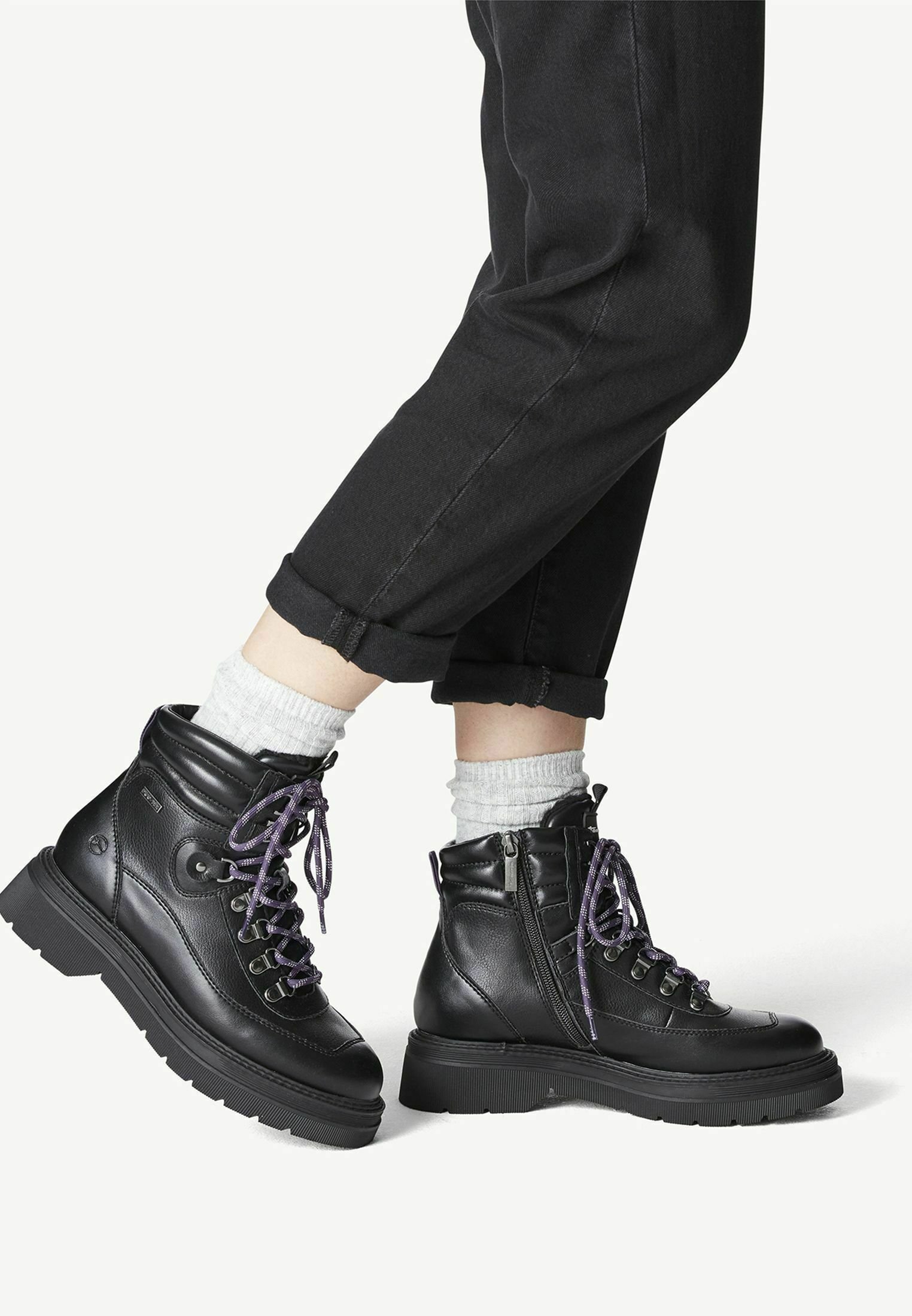Tamaris Veterboots - black comb/zwart - Zalando.nl