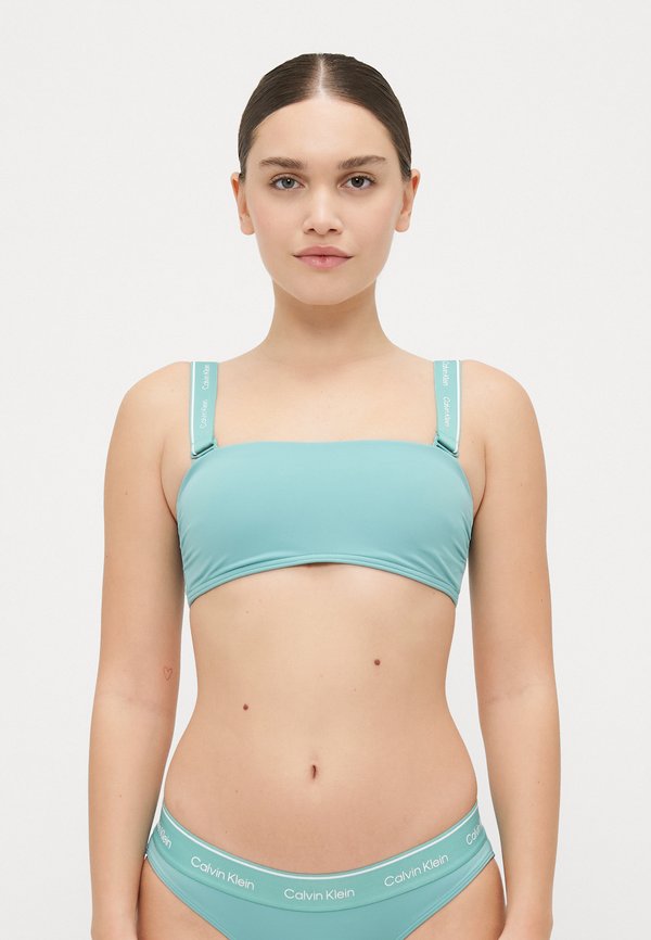 REMOVABLE STRAPS BANDEAU - Bikini top - saltwater aqua