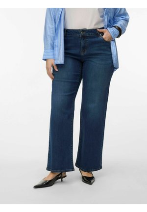 WEIT VMCSTELLASTRETCH MID RISE WEITER - Jean flare - dark blue denim