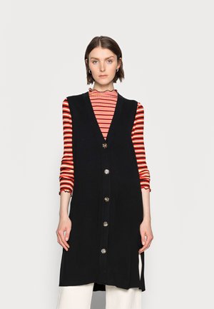 KITTA VEST - Cardigan - black deep