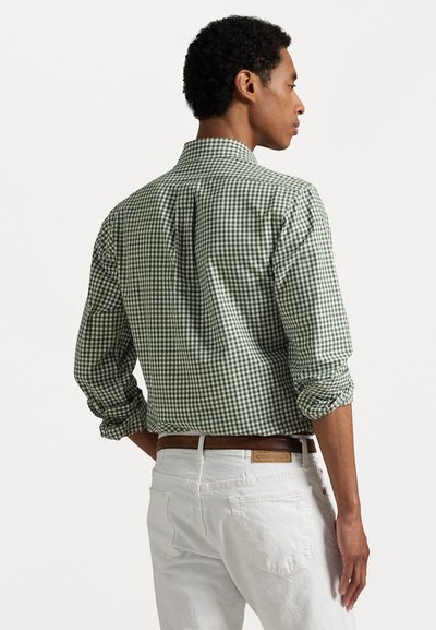 Polo Ralph Lauren CUSTOM FIT GINGHAM OXFORD SHIRT - Overhemd - shamrock/white
