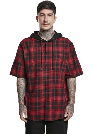 HOODED SHORT SLEEVE SHIRT - Camisa - black