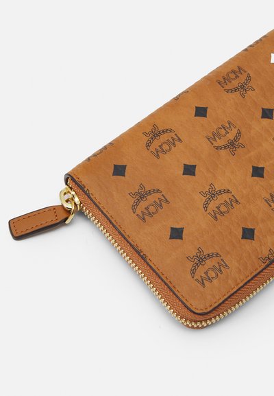 MCM VISETOS ORIGINAL ZIPPED WALLET LARGE UNISEX - Πορτοφόλι - cognac