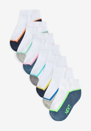CUSHIONED FOOTBED TRAINER SOCKS 7 PACK - Socks - white blue