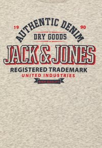 Jack & Jones Junior JJELOGO PANT SET - Pantalones deportivos - white melange/navy blazer/true red