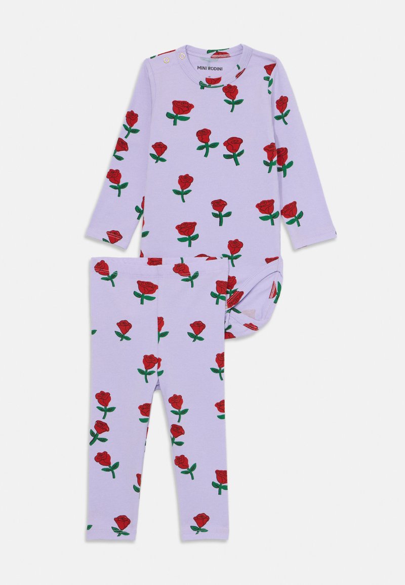 Mini Rodini - ROSES BABY UNISEX SET - Body - purple, Ampliar