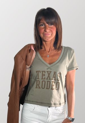 FASHION - T-shirt con stampa - verde