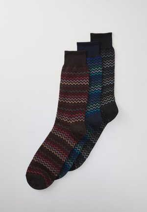 Missoni UNISEX 3 PACK - Socken - black/blue/brown