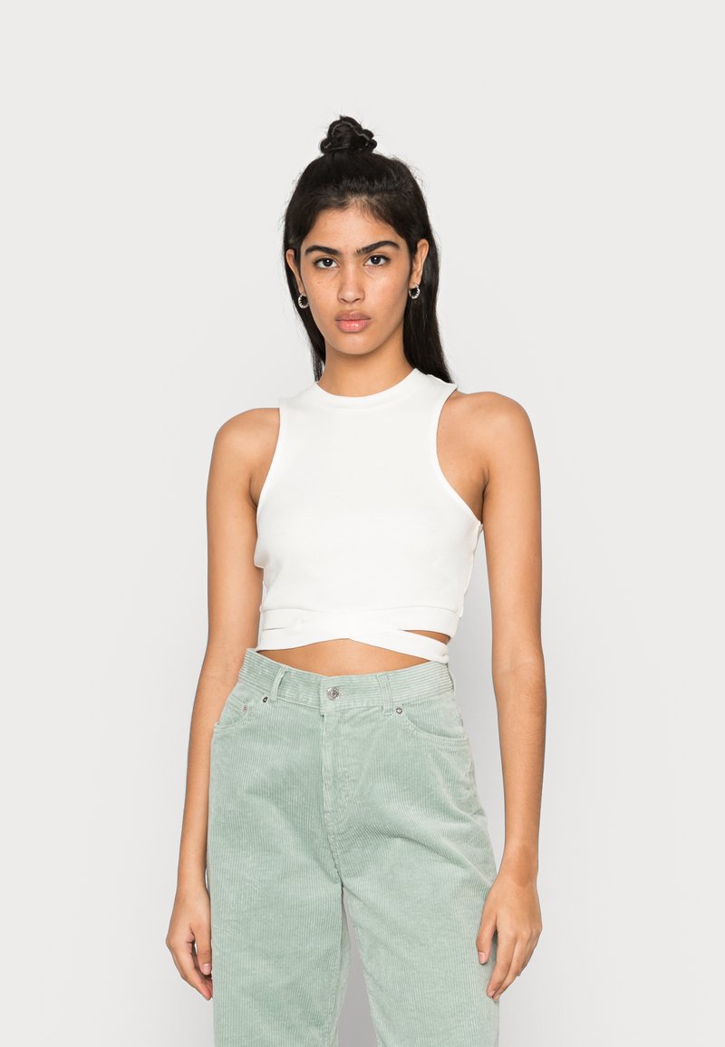 VILA VIFELIA CROPPED DETAIL - Top - snow white